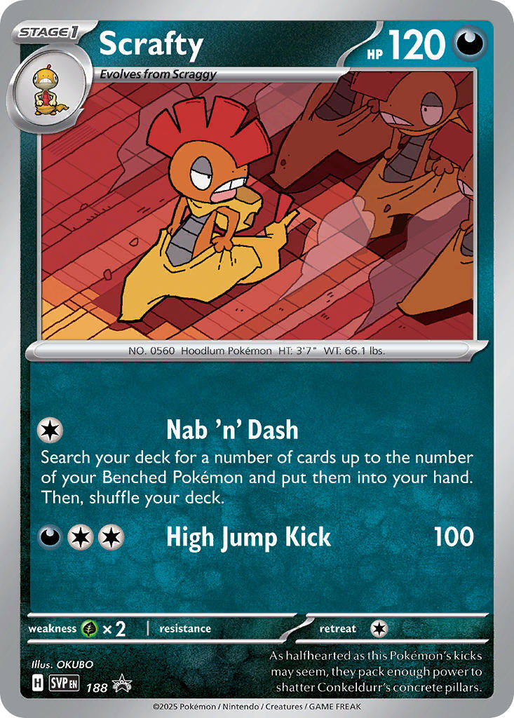 Scrafty (188) [Scarlet & Violet: Black Star Promos] | I Want That Stuff Brandon