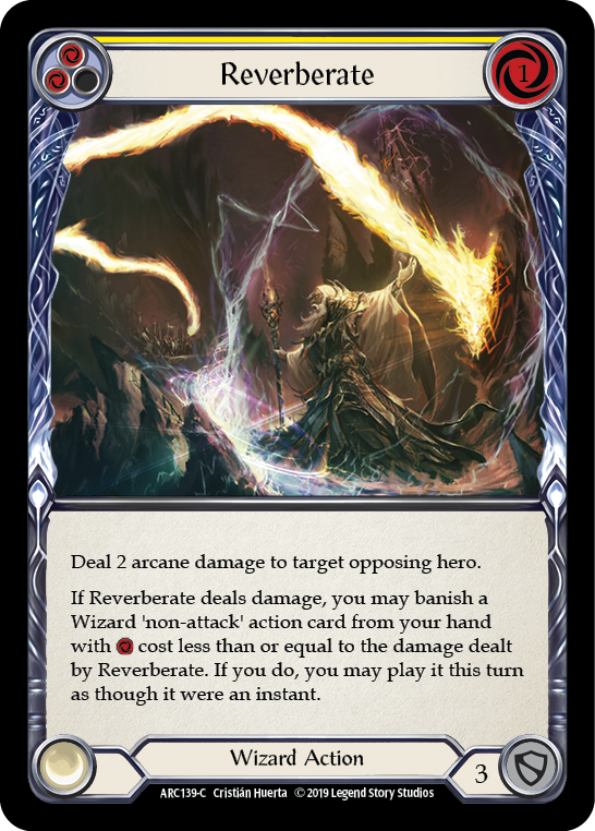 Reverberate (Yellow) [ARC139-C] (Arcane Rising)  1st Edition Normal | I Want That Stuff Brandon