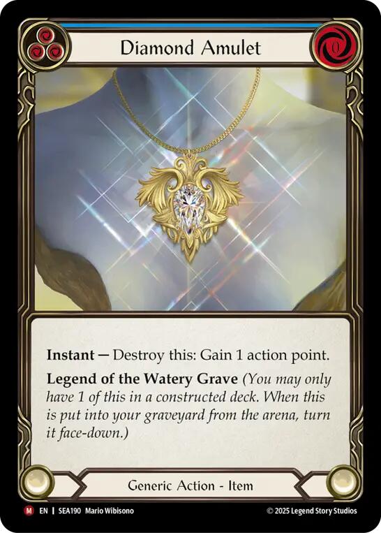 Diamond Amulet (Rainbow Foil) [SEA190] (High Seas)  Rainbow Foil | I Want That Stuff Brandon