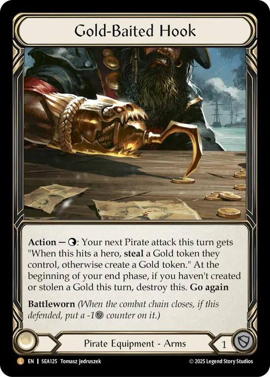 Gold-Baited Hook (Rainbow Foil) [SEA125] (High Seas)  Rainbow Foil | I Want That Stuff Brandon