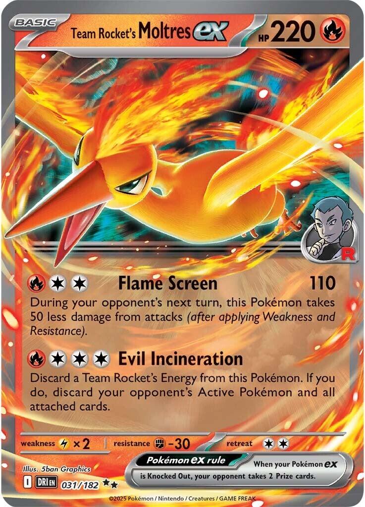 Team Rocket's Moltres ex (031/182) [Scarlet & Violet: Destined Rivals] | I Want That Stuff Brandon