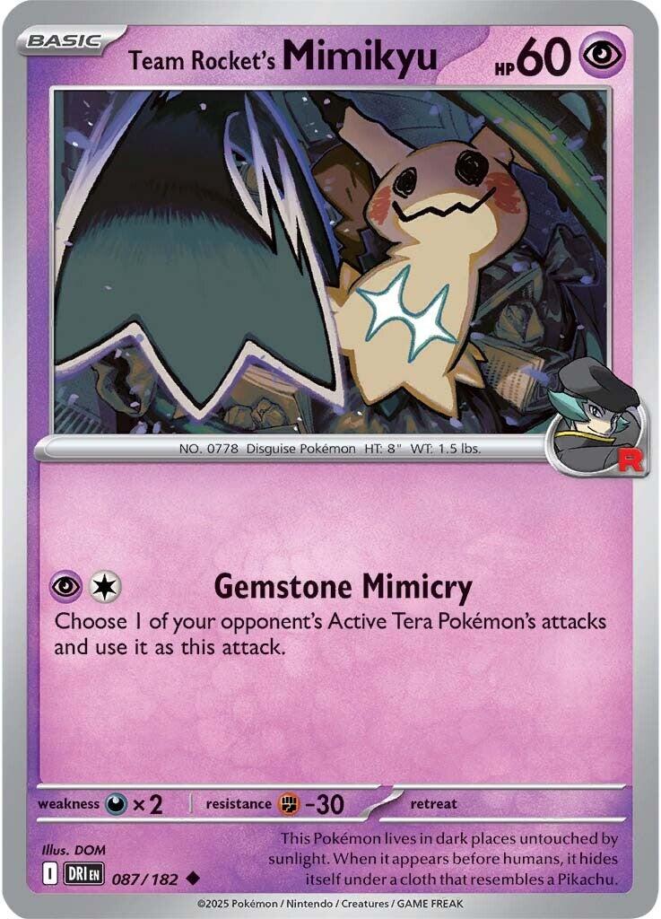 Team Rocket's Mimikyu (087/182) [Scarlet & Violet: Destined Rivals] | I Want That Stuff Brandon