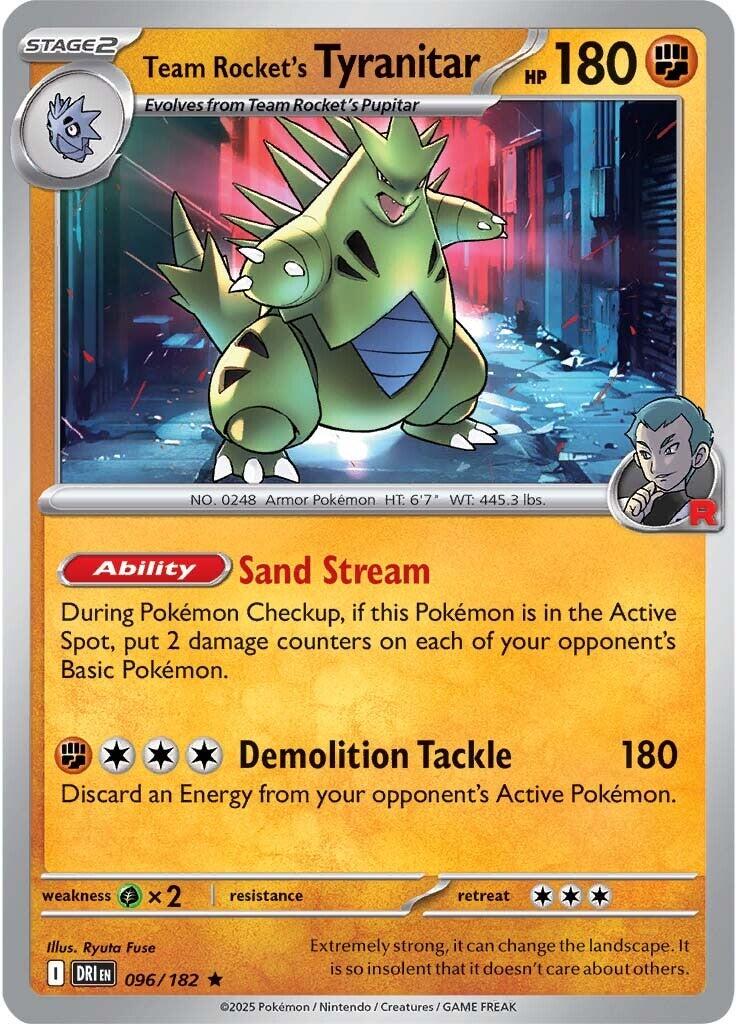Team Rocket's Tyranitar (096/182) [Scarlet & Violet: Destined Rivals] | I Want That Stuff Brandon