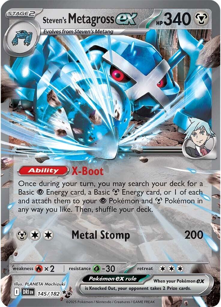 Steven's Metagross ex (145/182) [Scarlet & Violet: Destined Rivals] | I Want That Stuff Brandon