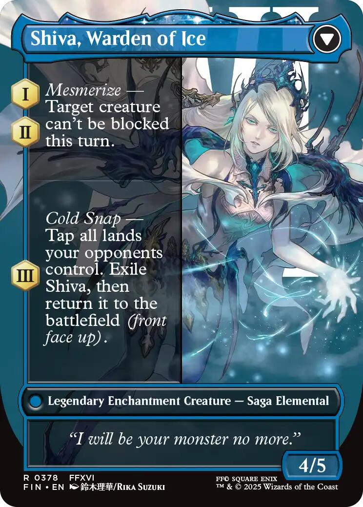 Jill, Shiva's Dominant // Shiva, Warden of Ice (Borderless) [FINAL FANTASY] | I Want That Stuff Brandon