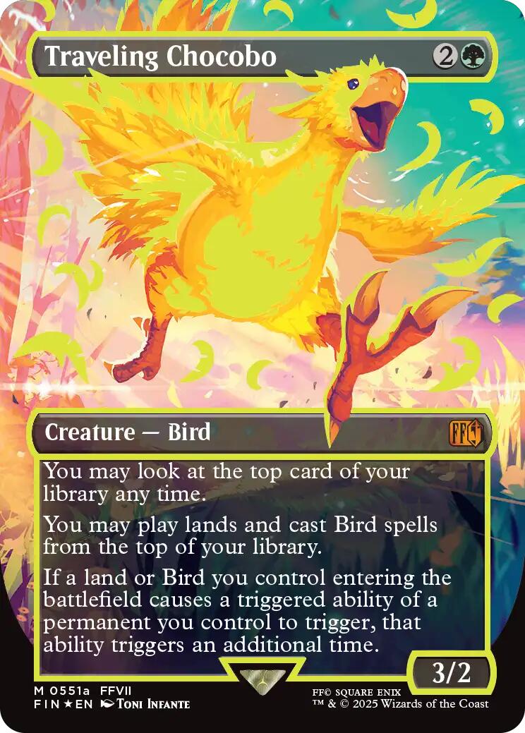 Traveling Chocobo (Borderless) (Neon Ink Yellow) [FINAL FANTASY] | I Want That Stuff Brandon