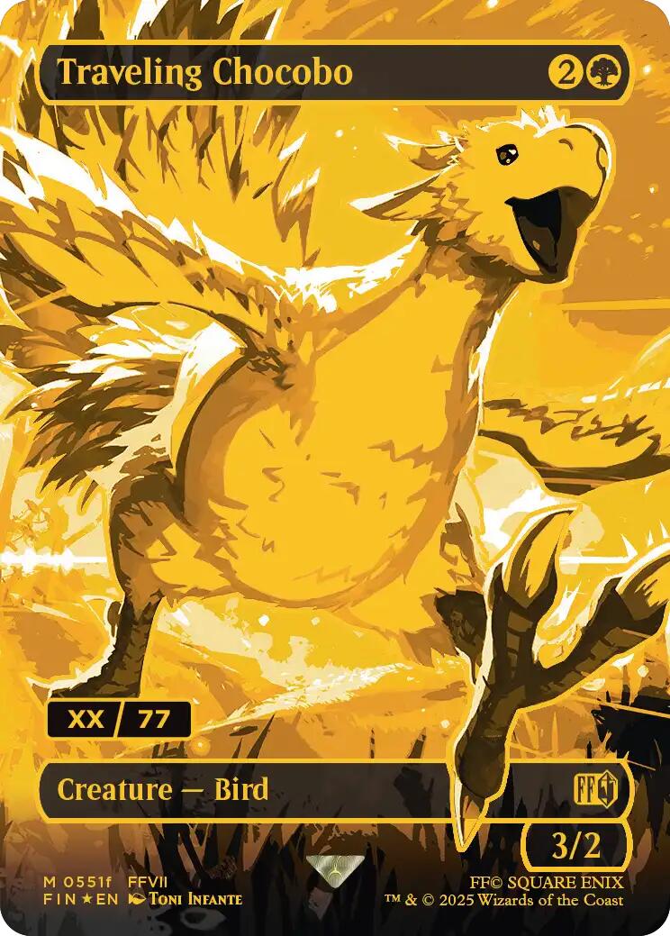 Traveling Chocobo (Borderless) (Serial Numbered) [FINAL FANTASY] | I Want That Stuff Brandon