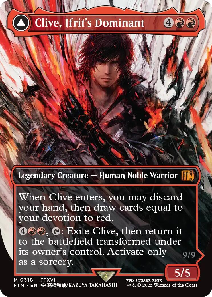 Clive, Ifrit's Dominant // Ifrit, Warden of Inferno (Borderless) (0318) [FINAL FANTASY] | I Want That Stuff Brandon