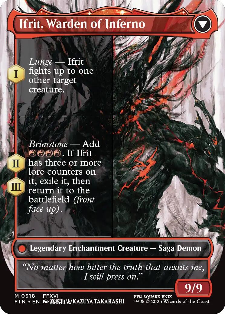 Clive, Ifrit's Dominant // Ifrit, Warden of Inferno (Borderless) (0318) [FINAL FANTASY] | I Want That Stuff Brandon