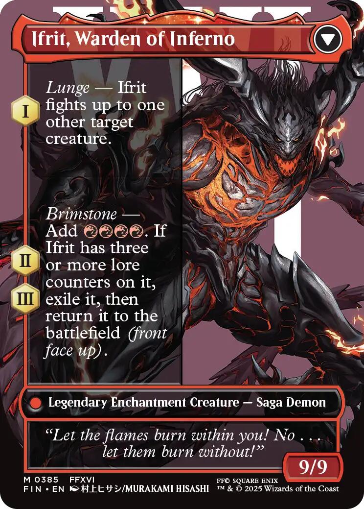 Clive, Ifrit's Dominant // Ifrit, Warden of Inferno (Borderless) (0385) [FINAL FANTASY] | I Want That Stuff Brandon
