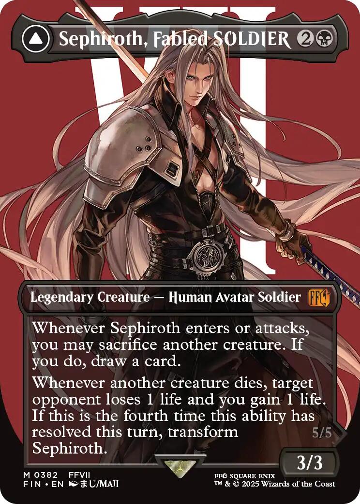 Sephiroth, Fabled SOLDIER // Sephiroth, One-Winged Angel (Borderless) (0382) [FINAL FANTASY] | I Want That Stuff Brandon