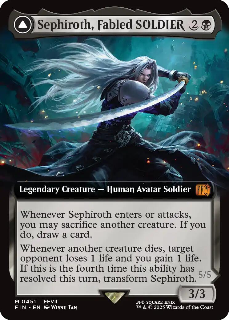 Sephiroth, Fabled SOLDIER // Sephiroth, One-Winged Angel (Extended Art) [FINAL FANTASY] | I Want That Stuff Brandon
