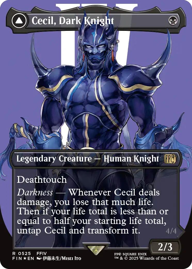 Cecil, Dark Knight // Cecil, Redeemed Paladin (Borderless) (Surge Foil) [FINAL FANTASY] | I Want That Stuff Brandon