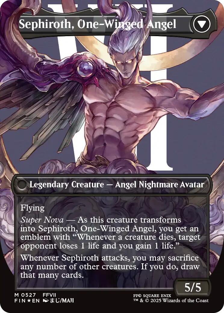 Sephiroth, Fabled SOLDIER // Sephiroth, One-Winged Angel (Borderless) (Surge Foil) [FINAL FANTASY] | I Want That Stuff Brandon