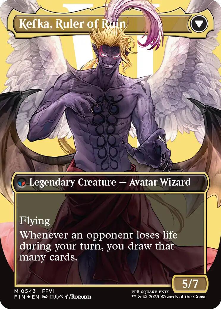 Kefka, Court Mage // Kefka, Ruler of Ruin (Borderless) (Surge Foil) [FINAL FANTASY] | I Want That Stuff Brandon