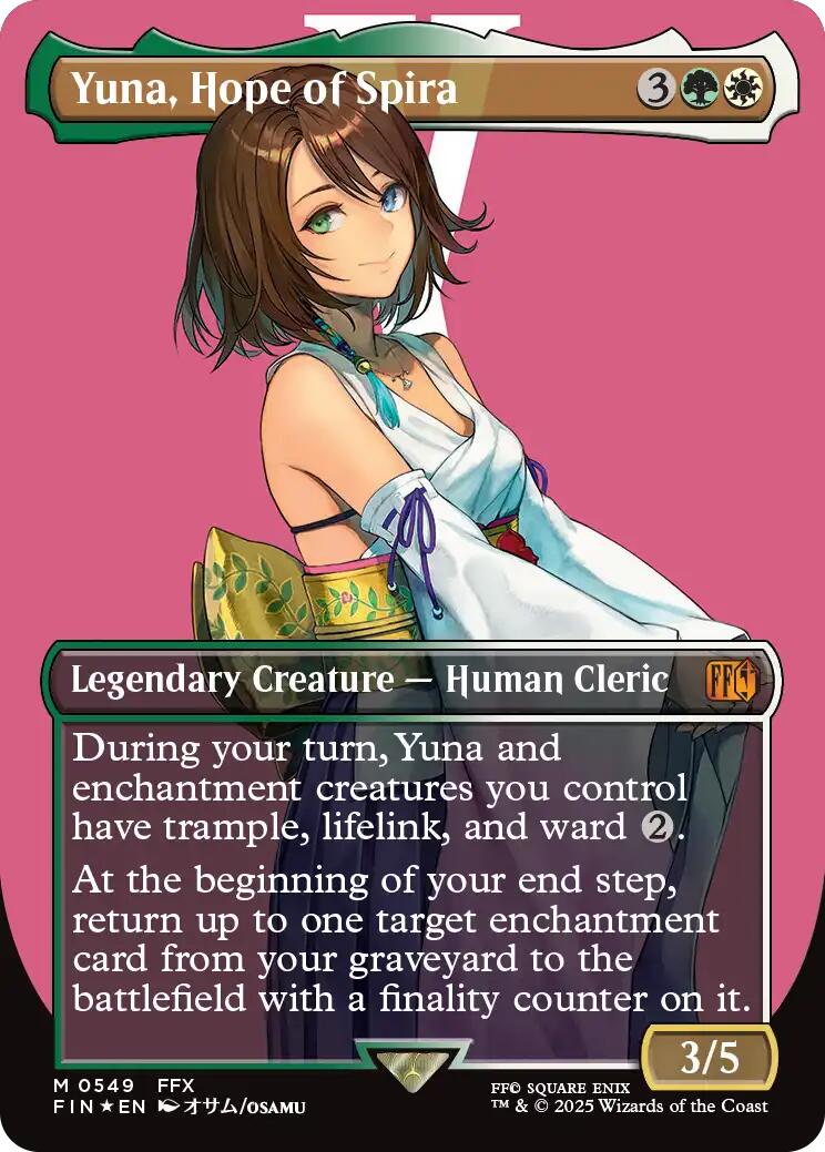 Yuna, Hope of Spira (Borderless) (Surge Foil) [FINAL FANTASY] | I Want That Stuff Brandon