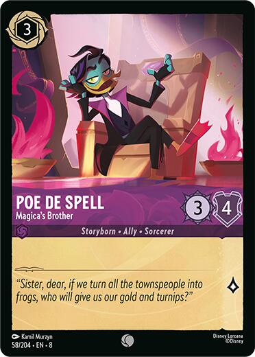 Poe De Spell - Magica's Brother (58/204) [Reign of Jafar] | I Want That Stuff Brandon