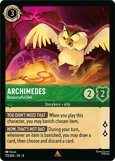 Archimedes - Resourceful Owl (113/204) [Reign of Jafar] | I Want That Stuff Brandon