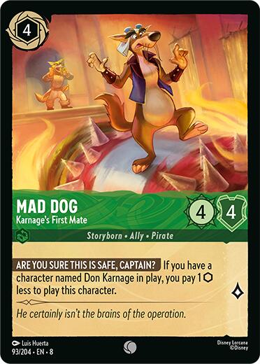 Mad Dog - Karnage's First Mate (93/204) [Reign of Jafar] | I Want That Stuff Brandon