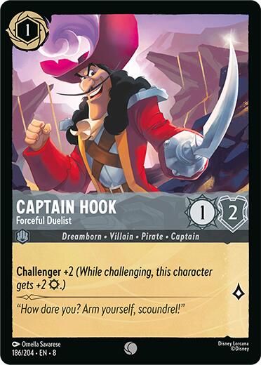 Captain Hook - Forceful Duelist (186/204) [Reign of Jafar] | I Want That Stuff Brandon