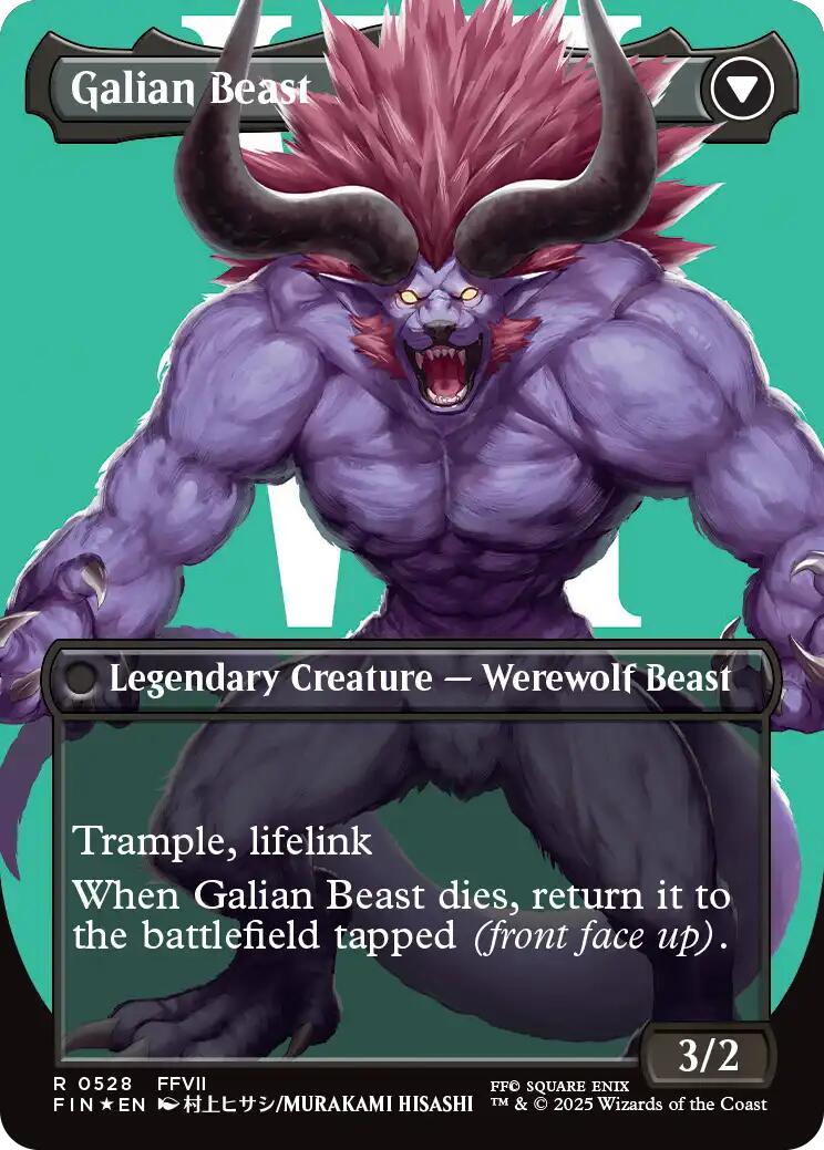 Vincent Valentine // Galian Beast (Borderless) (Surge Foil) [FINAL FANTASY] | I Want That Stuff Brandon