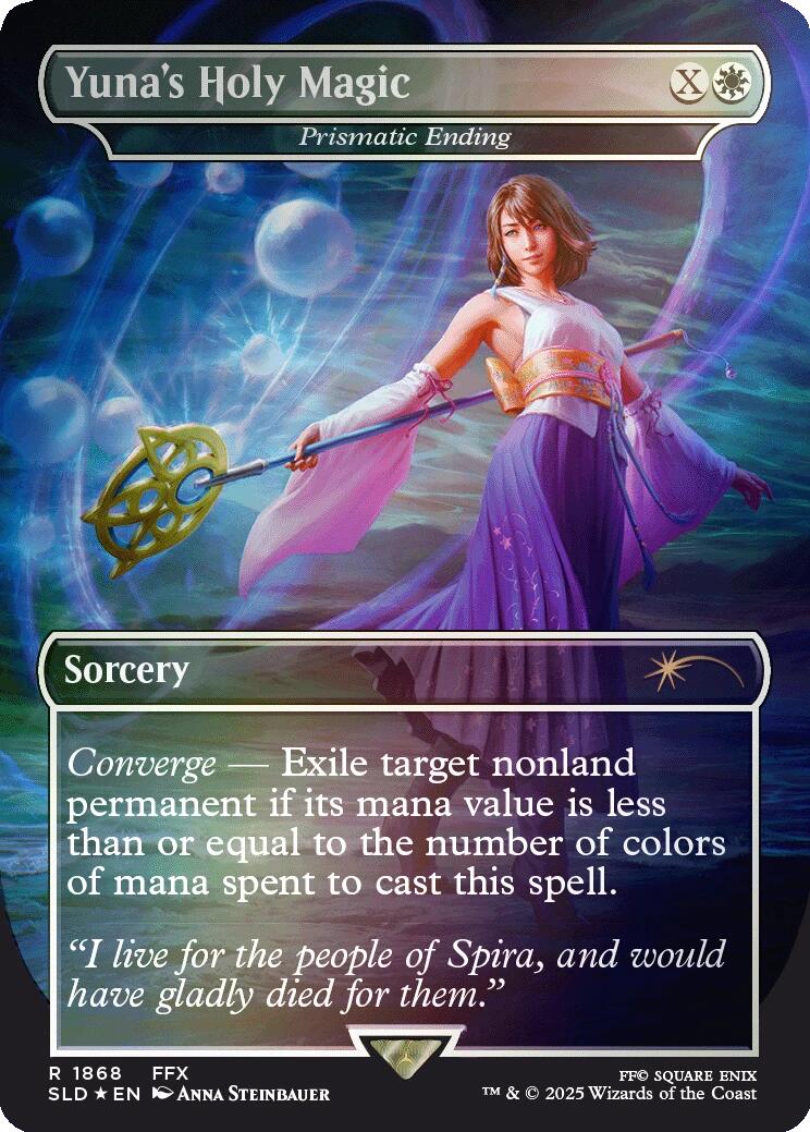 Yuna's Holy Magic - Prismatic Ending (Rainbow Foil) [Secret Lair Drop Series] | I Want That Stuff Brandon