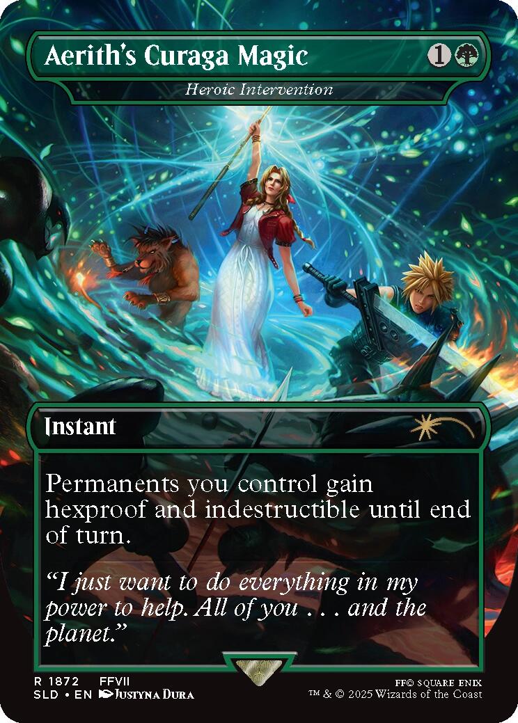 Aerith's Curaga Magic - Heroic Intervention [Secret Lair Drop Series] | I Want That Stuff Brandon