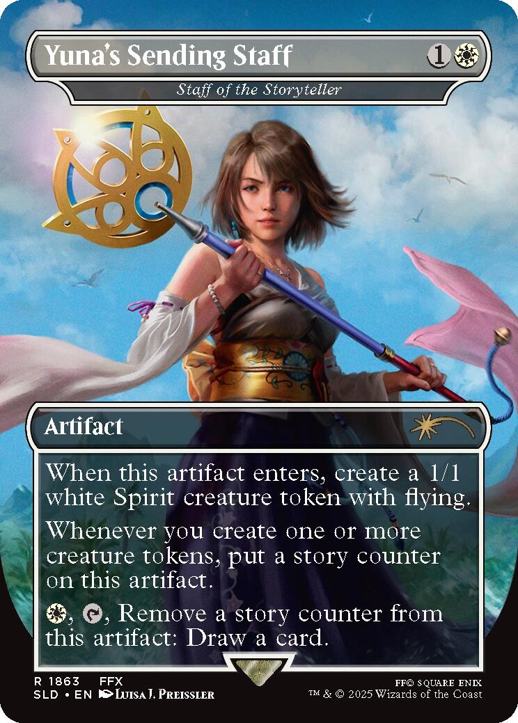 Yuna's Sending Staff - Staff of the Storyteller [Secret Lair Drop Series] | I Want That Stuff Brandon