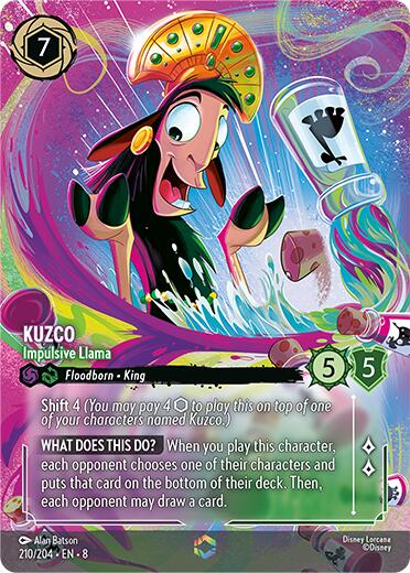 Kuzco - Impulsive Llama (Enchanted) (210/204) [Reign of Jafar] | I Want That Stuff Brandon