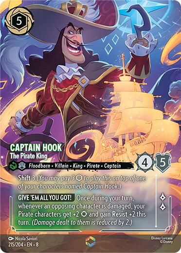 Captain Hook - The Pirate King (Enchanted) (215/204) [Reign of Jafar] | I Want That Stuff Brandon