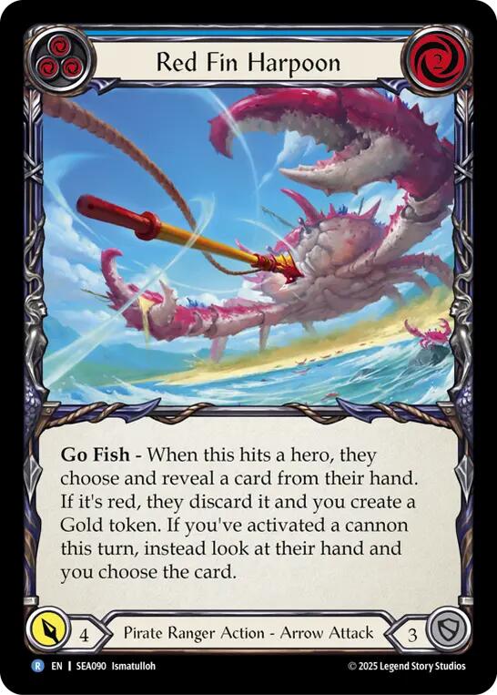 Red Fin Harpoon [SEA090] (High Seas)  Rainbow Foil | I Want That Stuff Brandon
