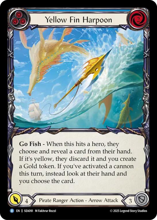 Yellow Fin Harpoon [SEA091] (High Seas)  Rainbow Foil | I Want That Stuff Brandon