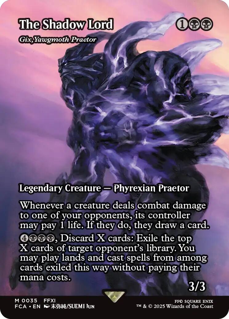 The Shadow Lord - Gix, Yawgmoth Praetor (Showcase) [FINAL FANTASY : Through the Ages] | I Want That Stuff Brandon