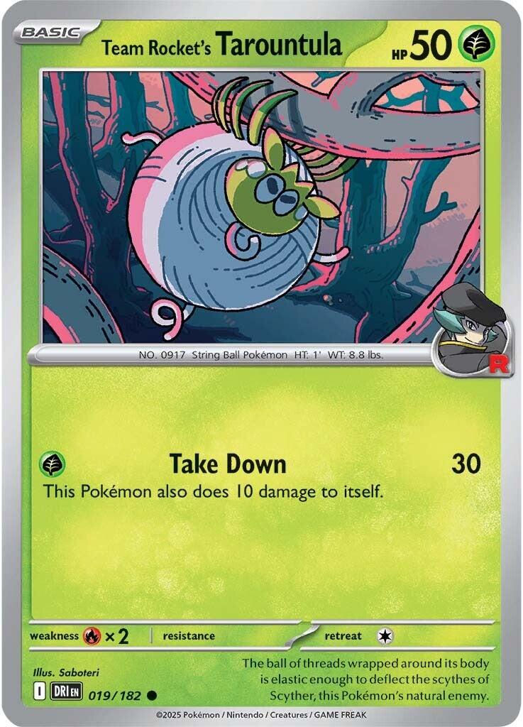 Team Rocket's Tarountula (019/182) [Scarlet & Violet: Destined Rivals] | I Want That Stuff Brandon
