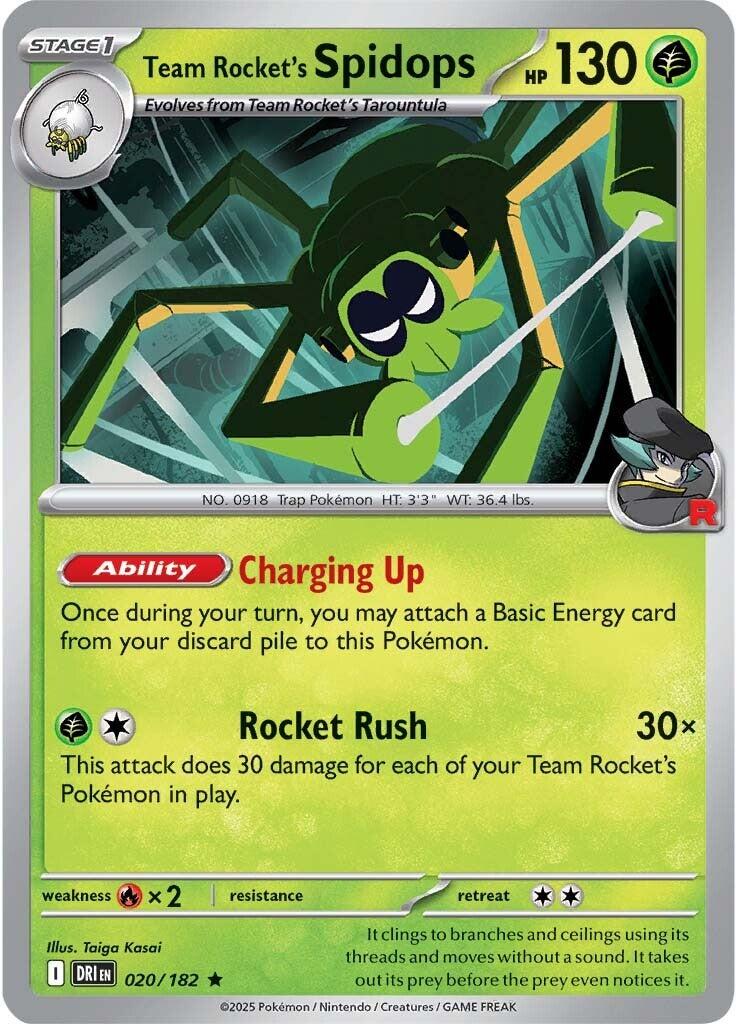 Team Rocket's Spidops (020/182) [Scarlet & Violet: Destined Rivals] | I Want That Stuff Brandon