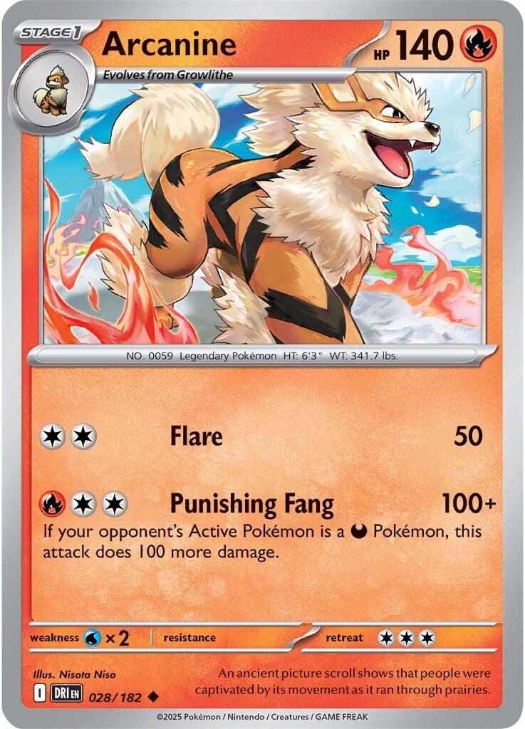 Arcanine (028/182) [Scarlet & Violet: Destined Rivals] | I Want That Stuff Brandon