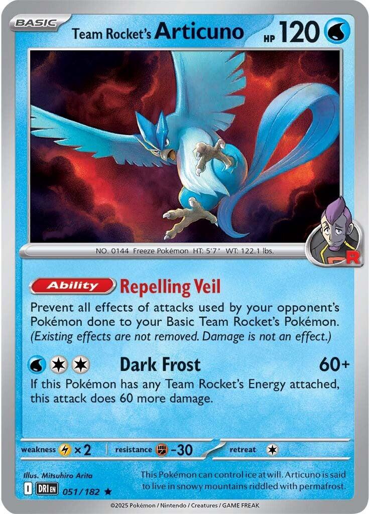 Team Rocket's Articuno (051/182) [Scarlet & Violet: Destined Rivals] | I Want That Stuff Brandon