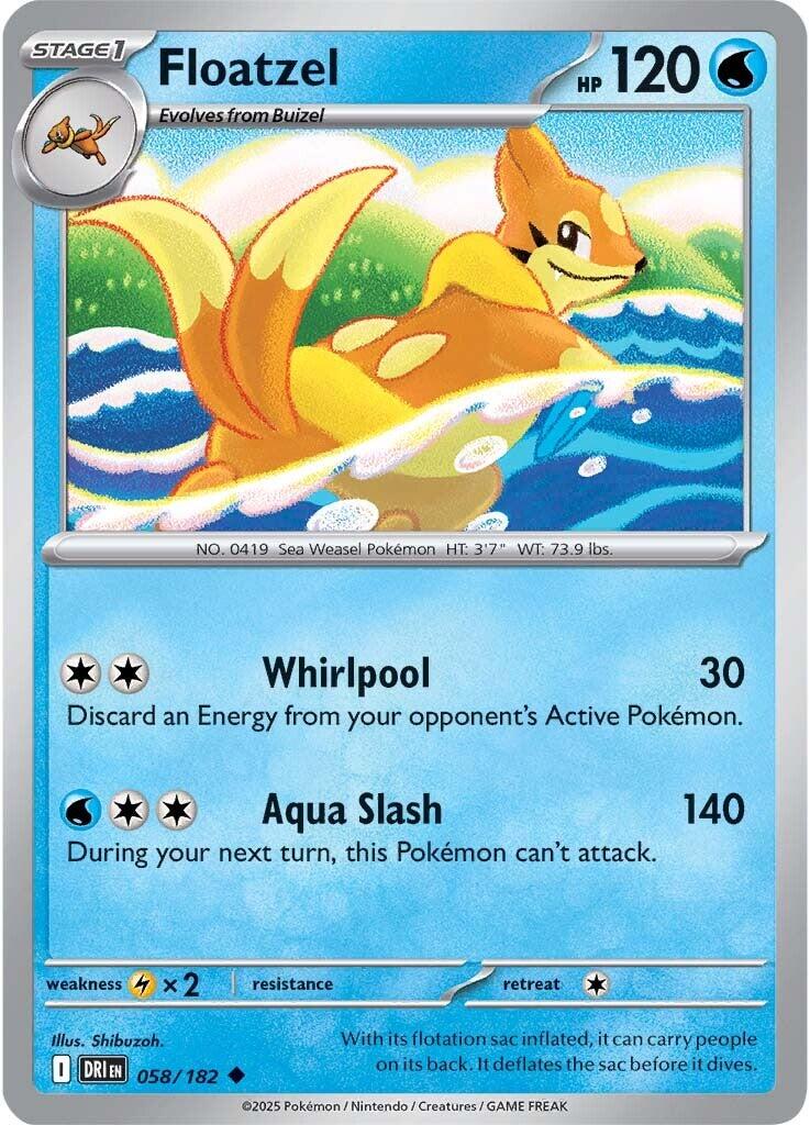 Floatzel (058/182) [Scarlet & Violet: Destined Rivals] | I Want That Stuff Brandon