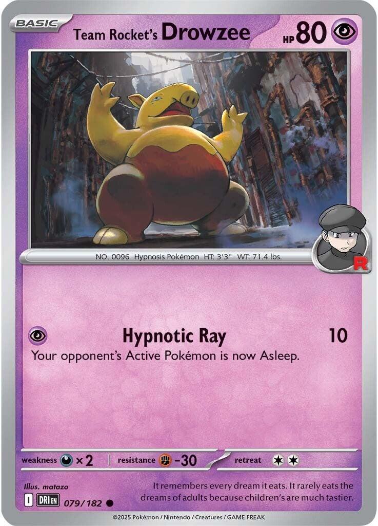 Team Rocket's Drowzee (079/182) [Scarlet & Violet: Destined Rivals] | I Want That Stuff Brandon