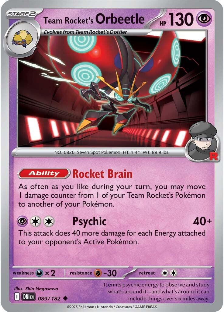 Team Rocket's Orbeetle (089/182) [Scarlet & Violet: Destined Rivals] | I Want That Stuff Brandon