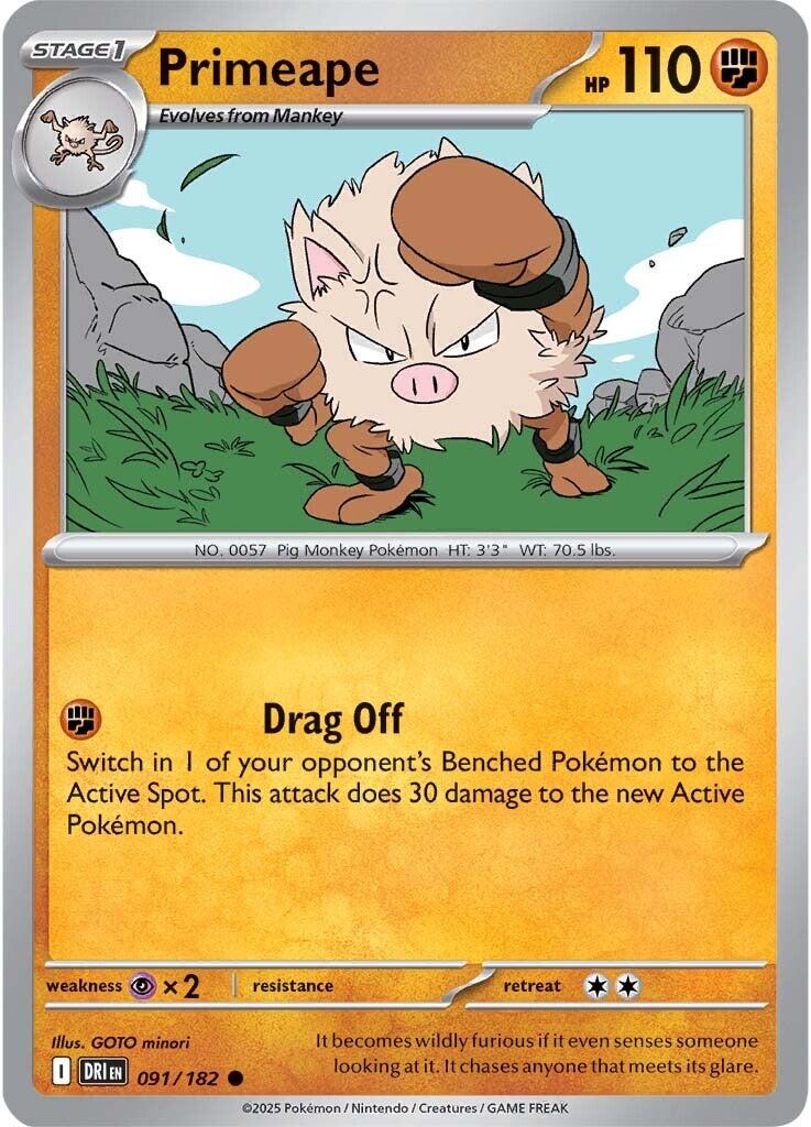 Primeape (091/182) [Scarlet & Violet: Destined Rivals] | I Want That Stuff Brandon