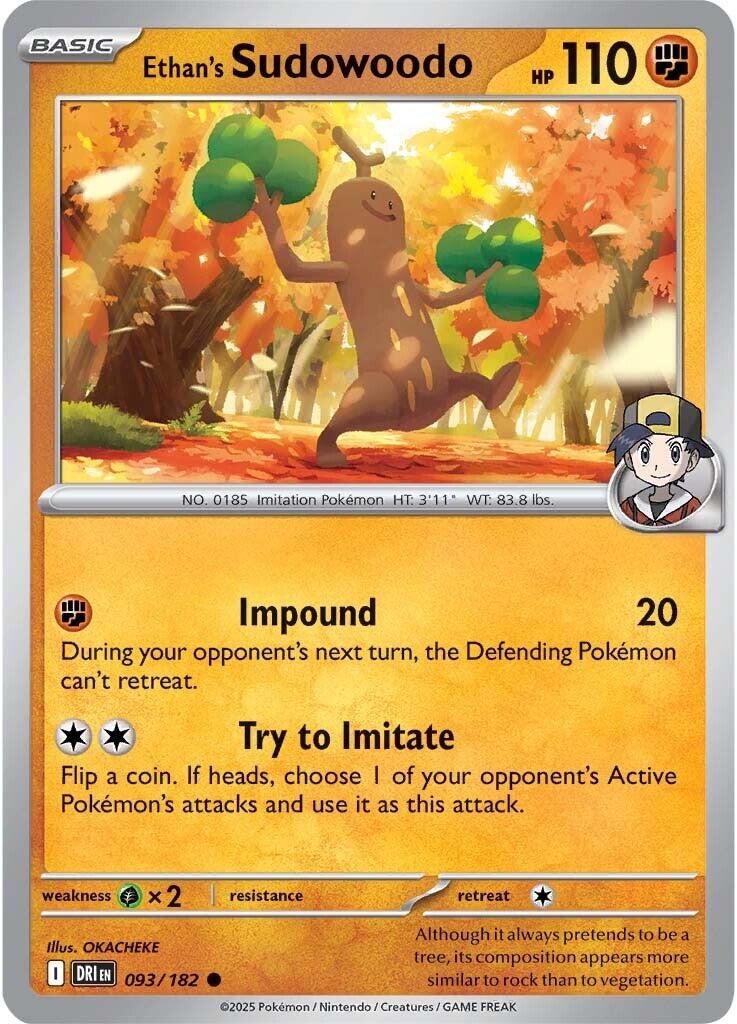 Ethan's Sudowoodo (093/182) [Scarlet & Violet: Destined Rivals] | I Want That Stuff Brandon