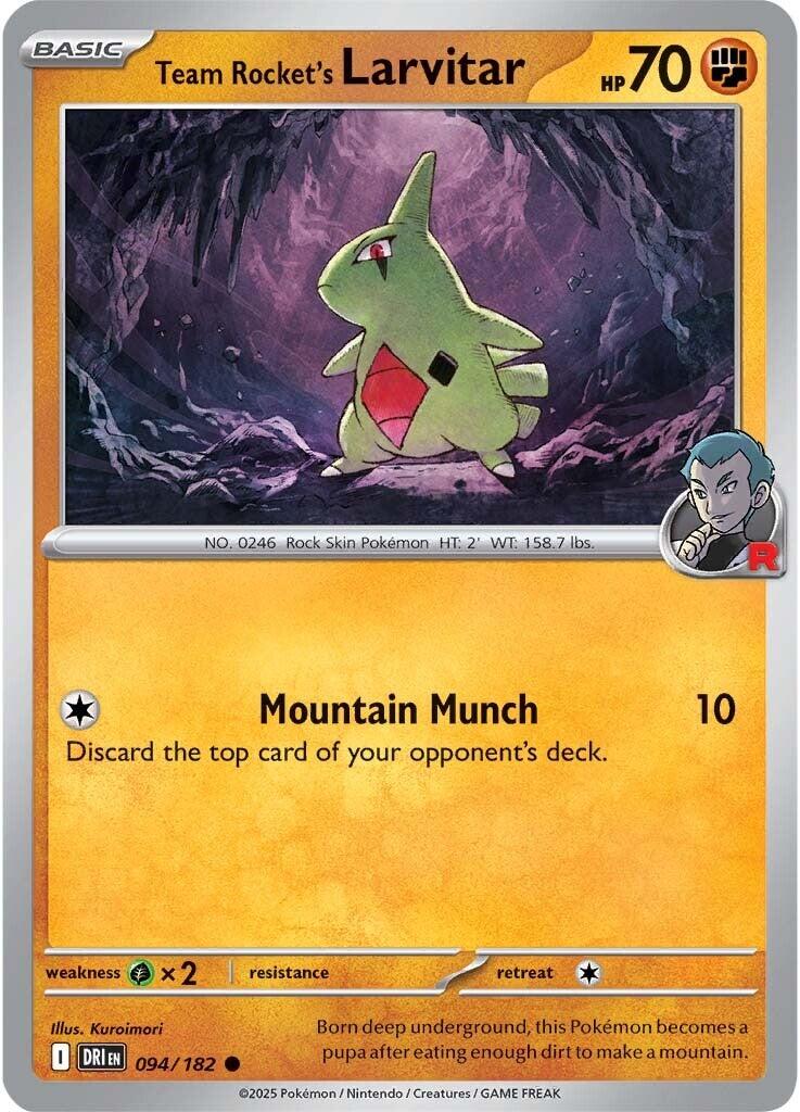 Team Rocket's Larvitar (094/182) [Scarlet & Violet: Destined Rivals] | I Want That Stuff Brandon
