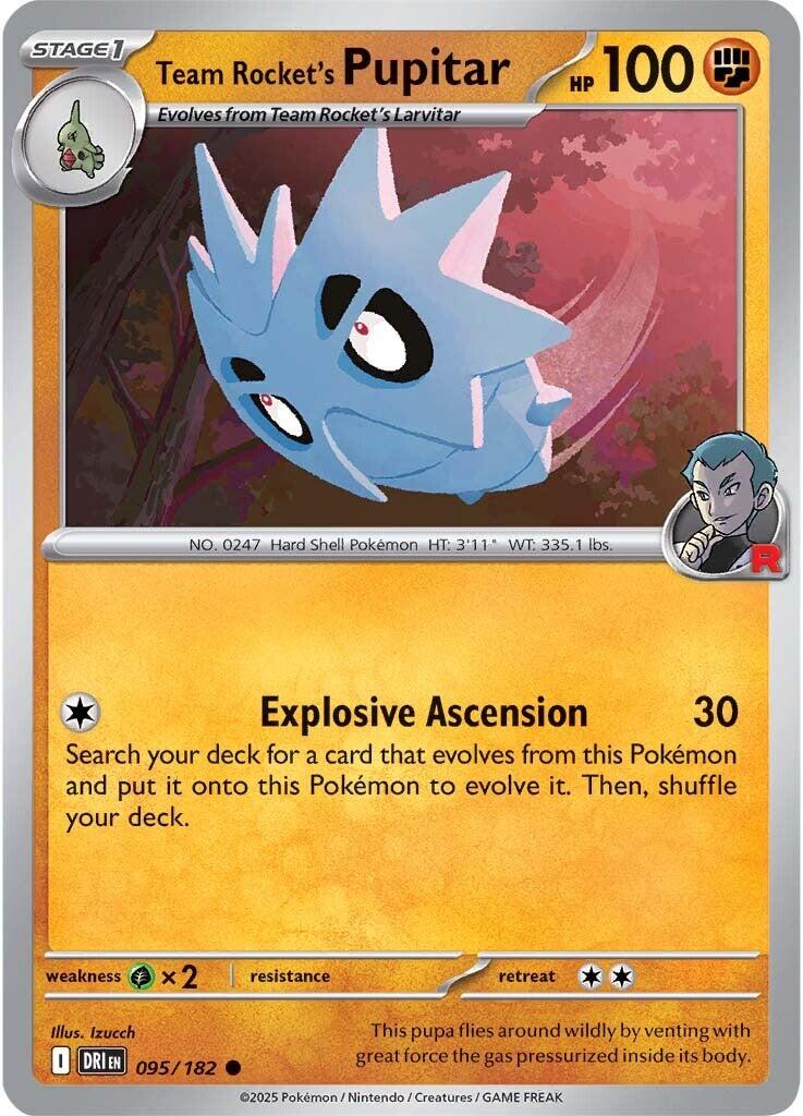 Team Rocket's Pupitar (095/182) [Scarlet & Violet: Destined Rivals] | I Want That Stuff Brandon