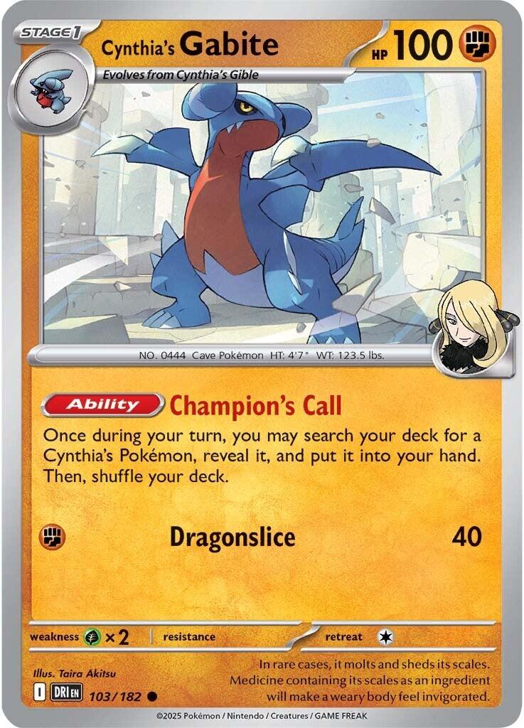 Cynthia's Gabite (103/182) [Scarlet & Violet: Destined Rivals] | I Want That Stuff Brandon