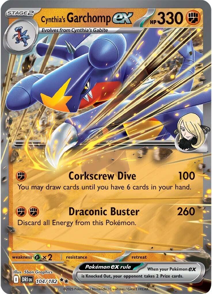 Cynthia's Garchomp ex (104/182) [Scarlet & Violet: Destined Rivals] | I Want That Stuff Brandon