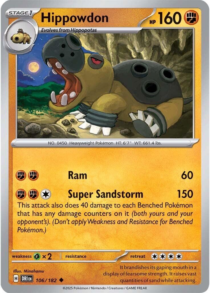 Hippowdon (106/182) [Scarlet & Violet: Destined Rivals] | I Want That Stuff Brandon