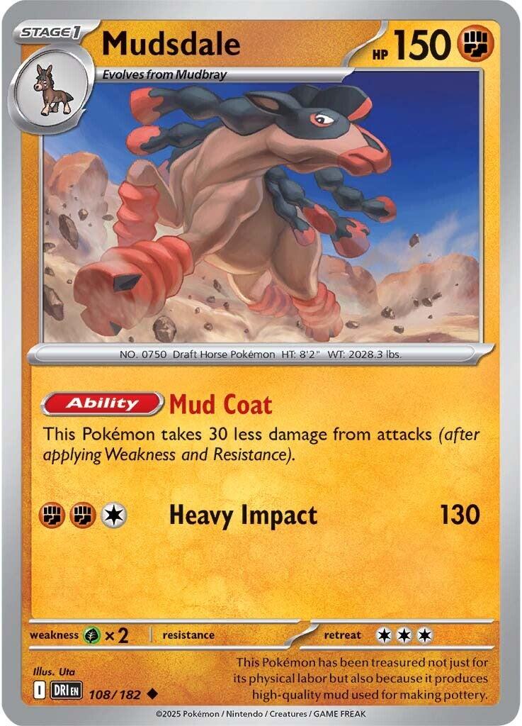 Mudsdale (108/182) [Scarlet & Violet: Destined Rivals] | I Want That Stuff Brandon