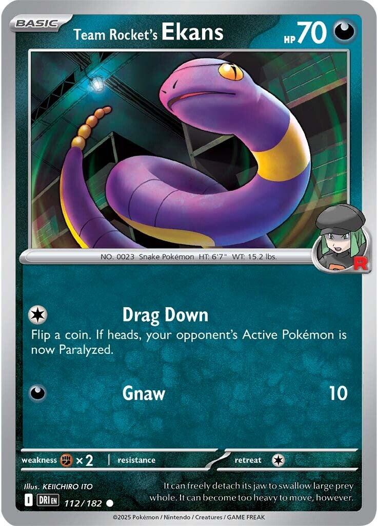 Team Rocket's Ekans (112/182) [Scarlet & Violet: Destined Rivals] | I Want That Stuff Brandon