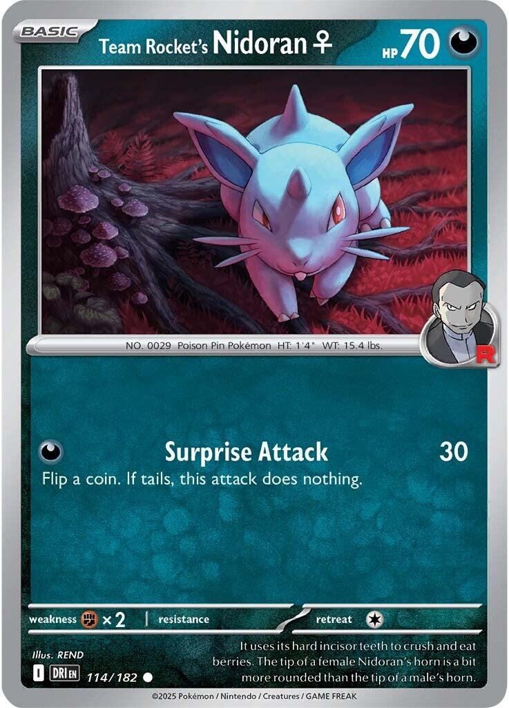 Team Rocket's Nidoran (114/182) [Scarlet & Violet: Destined Rivals] | I Want That Stuff Brandon
